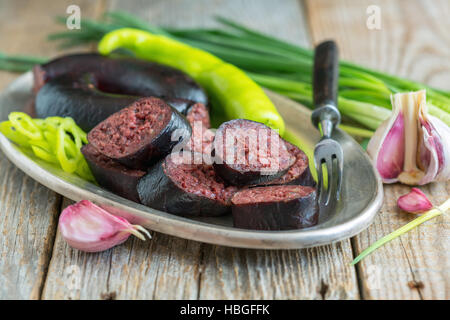 Boudin fait maison. Banque D'Images