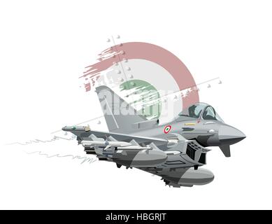 Caricature de l'avion militaire Banque D'Images