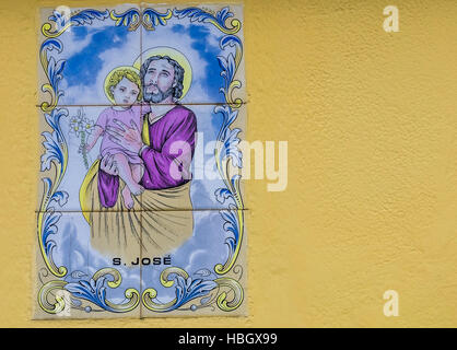 L'enfant Jésus et saint Joseph Banque D'Images