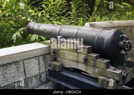 Fort Canning Cannon Banque D'Images