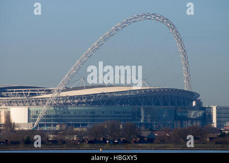 L'Europe, Royaume-Uni, Angleterre, Londres, stade de Wembley lake Banque D'Images