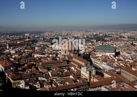 Florence, vue panoramique du Duomo Banque D'Images