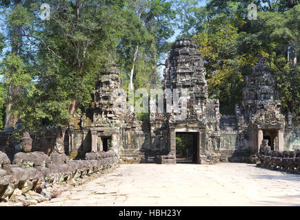 Porte nord d'Angkor Thom Banque D'Images