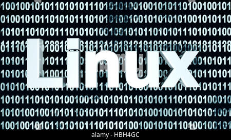 Code de Linux Banque D'Images