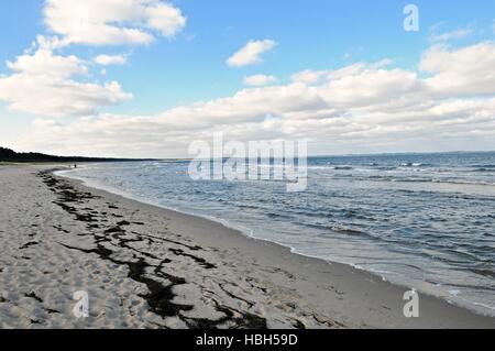 Plage à l'automne en Allemagne Mer Baltique Glowe Banque D'Images