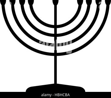 La menorah symbole de judaïsme. Illustration isolé sur fond blanc. Illustration de Vecteur