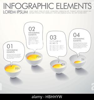 Résumé vecteur moderne éléments infographique option bol Illustration de Vecteur