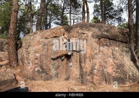 Randonnées dans la forêt à Albarracin, en Espagne Banque D'Images