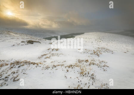 La neige dans les montagnes de Wicklow Banque D'Images