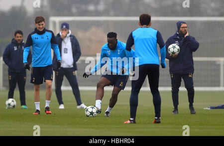 Tottenham Hotspurs' Victor Wanyama durant la session de formation au Centre de formation de Tottenham, Londres. Banque D'Images