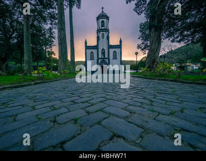 Église de Sete Cidades Banque D'Images