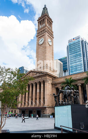 L'Hôtel de ville de Brisbane, King George Square, ville Brisbane, Brisbane, Queensland, Australie Banque D'Images