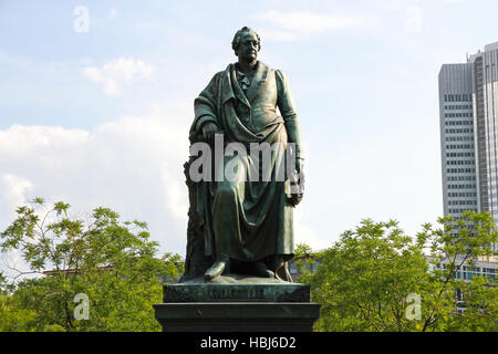 Statue de Goethe à Frankfurt am Main Banque D'Images