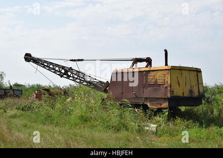 Ancienne carrière près de la dragline Banque D'Images