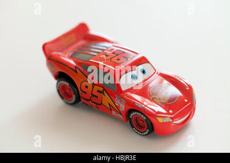 Lightning McQueen héros Hot Wheels voiture jouet - USA Banque D'Images