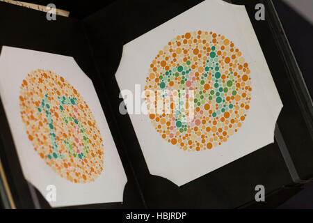 La perception des couleurs graphique de test d'Ishihara - USA Banque D'Images