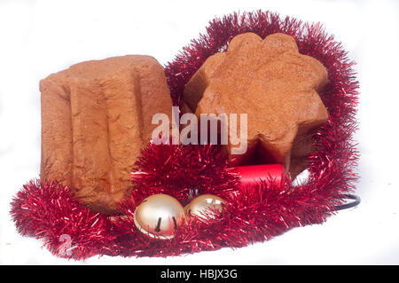 Panettone sur un fond blanc Banque D'Images