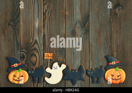 Gingerbread cookies faits maison d'Halloween Banque D'Images