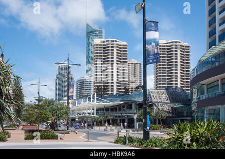 L'Esplanade, Surfers Paradise, ville de Gold Coast, Queensland, Australie Banque D'Images