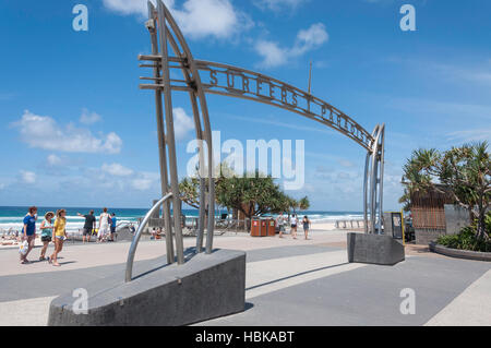 Signe de Surfers Paradise, l'Esplanade, Surfers Paradise, ville de Gold Coast, Queensland, Australie Banque D'Images