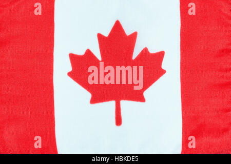Drapeau canadien fait de tissu Banque D'Images