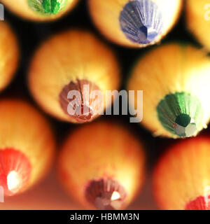 Crayons de couleurs différentes, Close up Banque D'Images