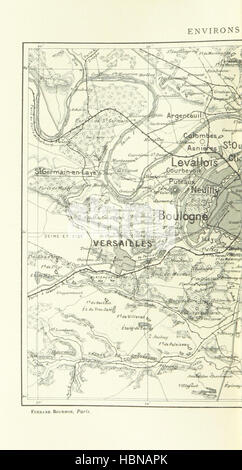Page montrant Paris, y compris les monuments historiques, l'architecture, l'administration urbaine, l'urbanisme, rues, ponts, bâtiments publics, quartiers, sites culturels, et contexte historique. Banque D'Images