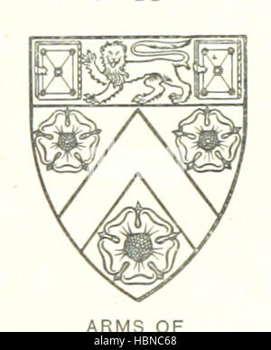 Illustration de la page 59 montrant Cambridge, y compris les bâtiments universitaires, collèges, rues, places, églises, bibliothèques, parcs, jardins, rivières, et des chemins piétonniers. Banque D'Images