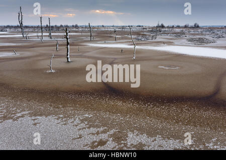 Tourbière allemand en hiver Banque D'Images