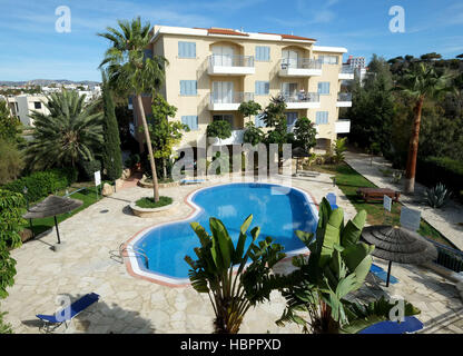 Hermes Gardens Apartments, Kato Larnaca, Paphos, Chypre. Ces appartements sont des appartements de vacances à Chypre Banque D'Images