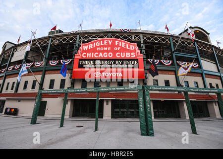 Le légendaire chapiteau de Wrigley Field. Wrigley Field est un stade de baseball situé dans la partie nord de Chicago, Illinois. C'est le stade des Chicago Banque D'Images