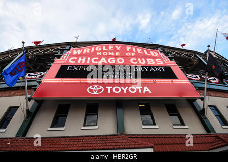 Le légendaire chapiteau de Wrigley Field. Wrigley Field est un stade de baseball situé dans la partie nord de Chicago, Illinois. C'est le stade des Chicago Banque D'Images