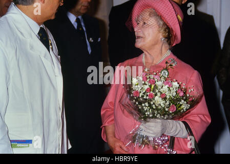 Reine Mère au Royal Smithfield Show 1989. Banque D'Images