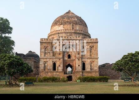 Bara Gumbad Tomb (Bada), (Lodi) Lodhi Gardens, New Delhi, Inde Banque D'Images