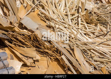 Les déchets de bois traités et les copeaux de bois Banque D'Images