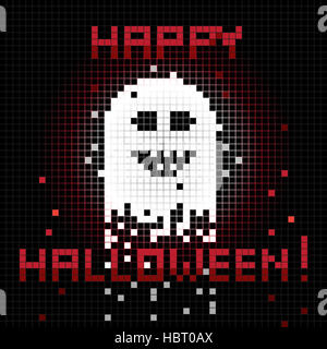 Halloween Ghost pixel Banque D'Images