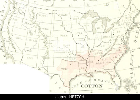 Cette image de la page 104 de la 'géographie primaire' représente des caractéristiques physiques, des cartes, des villes, des rivières, des montagnes, et des paysages, illustrés à des fins éducatives pour enseigner des concepts géographiques. Banque D'Images