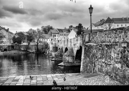 La ville de Písek. République tchèque. Banque D'Images