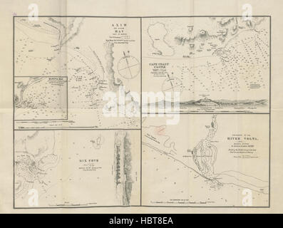 La Guinée ou Côte d'or de l'Afrique, autrefois une colonie de l'Axumites ou Abyssins antique sous le règne du roi Salomon et le véritable Ophir de l'écriture ... Avec un fac-similé de la carte la Côte d'or, territoire, par d'Anville, imprimé en l'année 1729. Les plans aussi des ports de Cape Coast Castle, etc image prise à partir de la page 65 de "La Guinée ou d'Or Banque D'Images