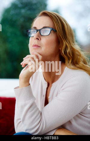 Businesswoman relaxing Banque D'Images
