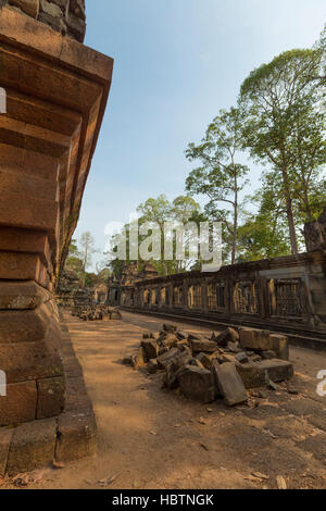 Détails de Ta Keo temple d'Angkor, au Cambodge le site de l'UNESCO Banque D'Images