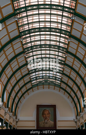 L'intérieur du bureau de poste général à Ho Chi Minh City Saigon Banque D'Images