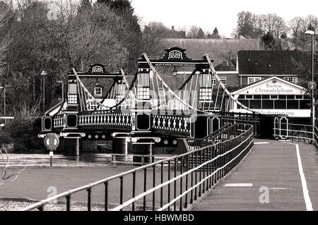 Pont transbordeur à Burton on Trent - vue de viaduc Banque D'Images