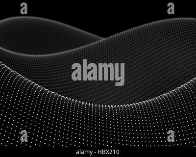 Points formant des lignes ondulées, illustration. Banque D'Images