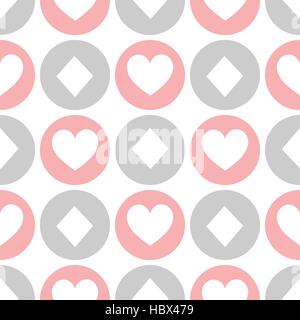 Modèle sans couture. Illustration vecteur EPS 10. utilisé pour l'impression, sites web, design, décoration, intérieur, tissus, etc. différents un coeur multi-couleur Illustration de Vecteur