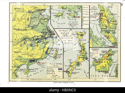 Atlas de géographie commerciale, contenant 48 cartes, avec notes explicatives typo Banque D'Images