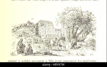 Cette image de la page 203 représente des études bibliques en Égypte et en Palestine, montrant des sites historiques, des monuments religieux, des villes, de l'architecture, et des artefacts culturels illustrés pour l'étude savante. Banque D'Images