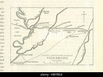 Cette page de 'batailles illustrées du XIXe siècle' présente les engagements militaires, les campagnes, les mouvements de troupes, la stratégie, les commandants, équipement, paysages de champ de bataille et illustrations. Banque D'Images