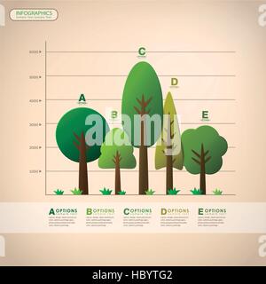 Vecteur moderne abstrait arbre infographie conception éléments Illustration de Vecteur