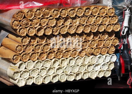 Pack de bâtons de dynamite comme utilisé dans les mines, Potosi, Bolivie, Amérique du Sud Banque D'Images